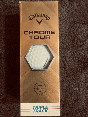 Callaway Chrome Tour Golf Ball Sleeve - White and Gold Accents